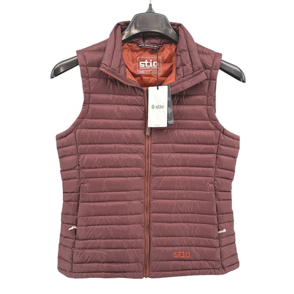 Stio Jackets & Blazers - NEW Stio Pinion Down Vest Womens Small Puffer Orange/Rust 800 FillPower HyperDRY